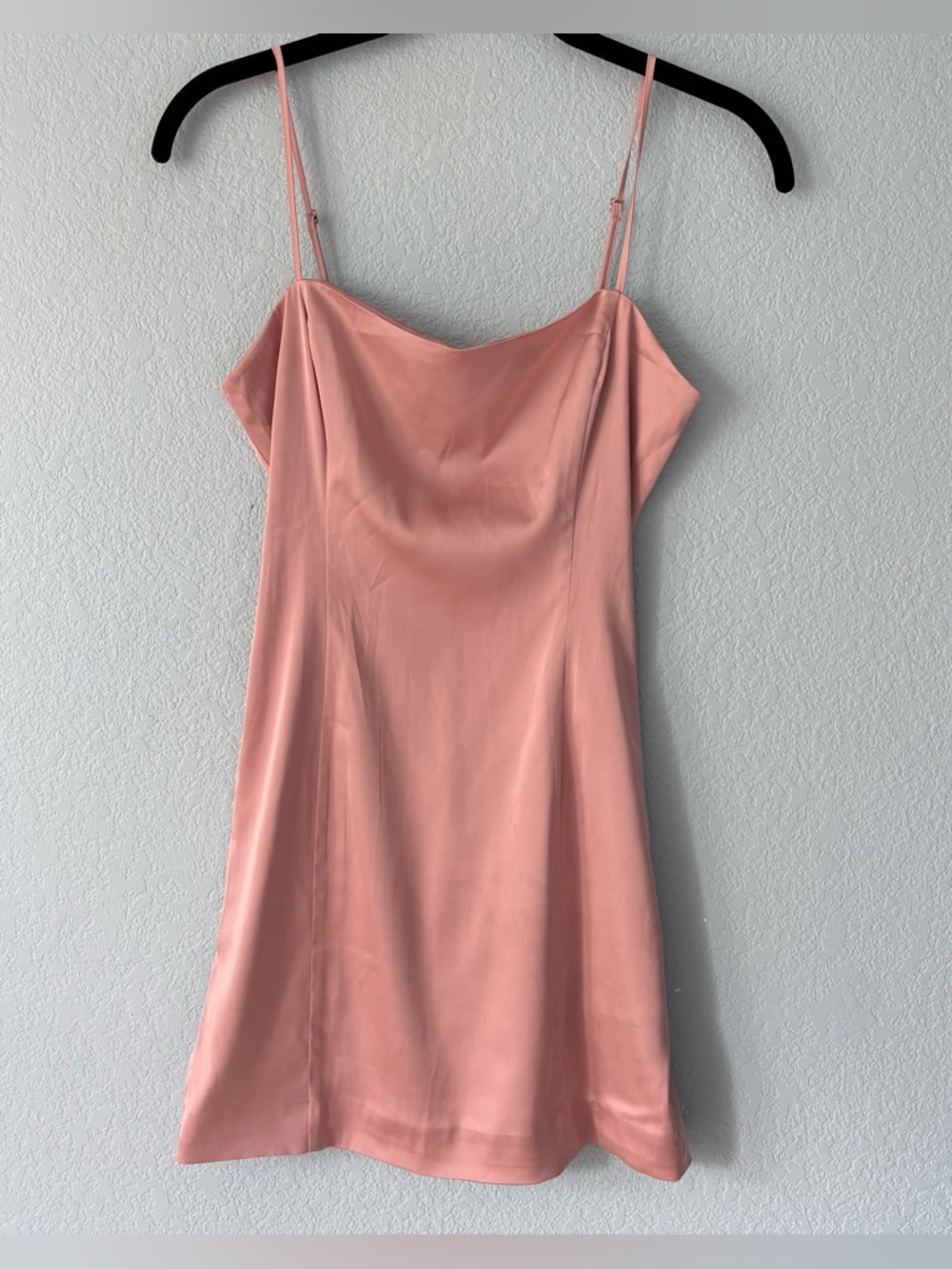 Sunday Best Aritzia Shimmer Satin Strap Mini Dress Pink Party Cocktail Dress